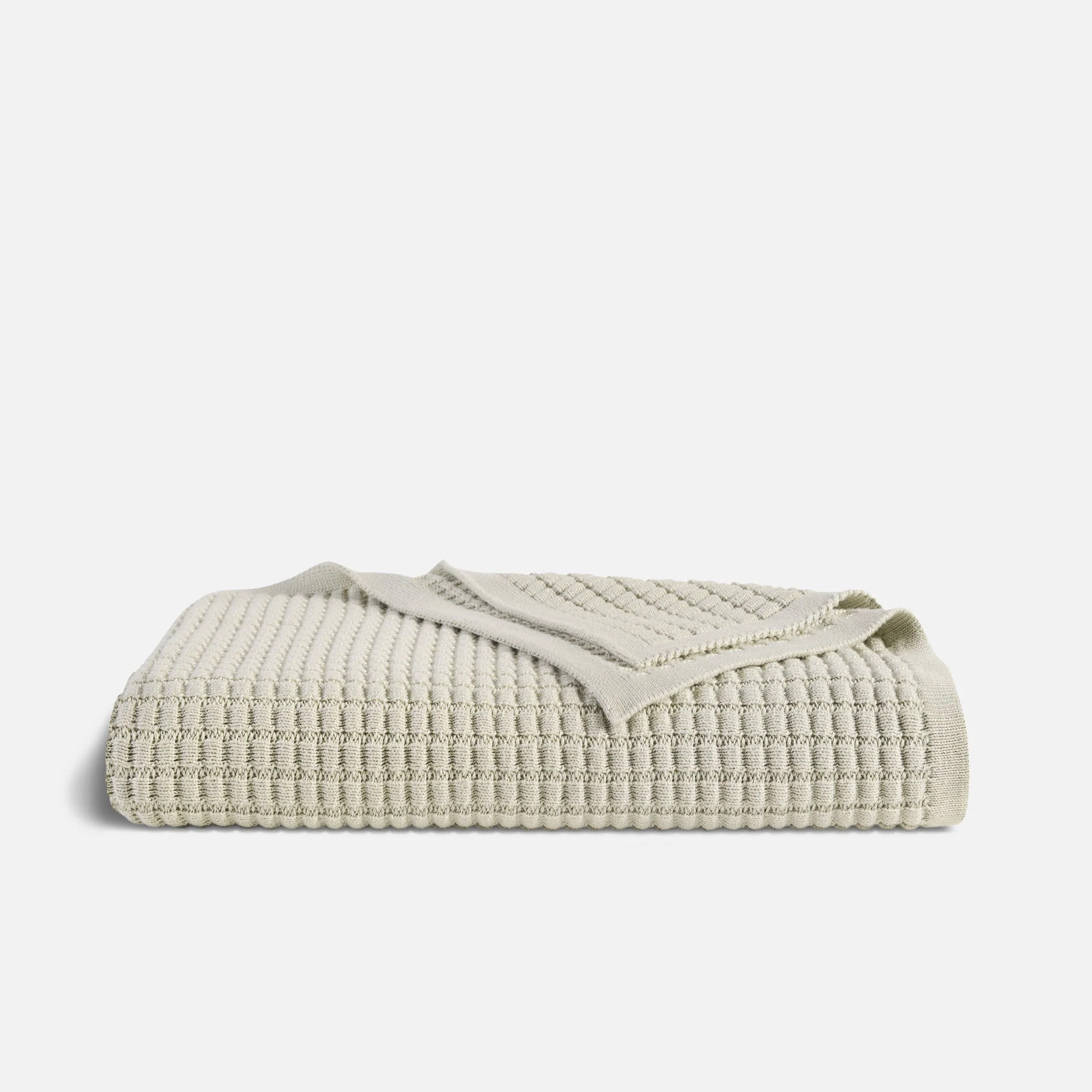 Grid Knit Cotton Throw Blanket - Last Call