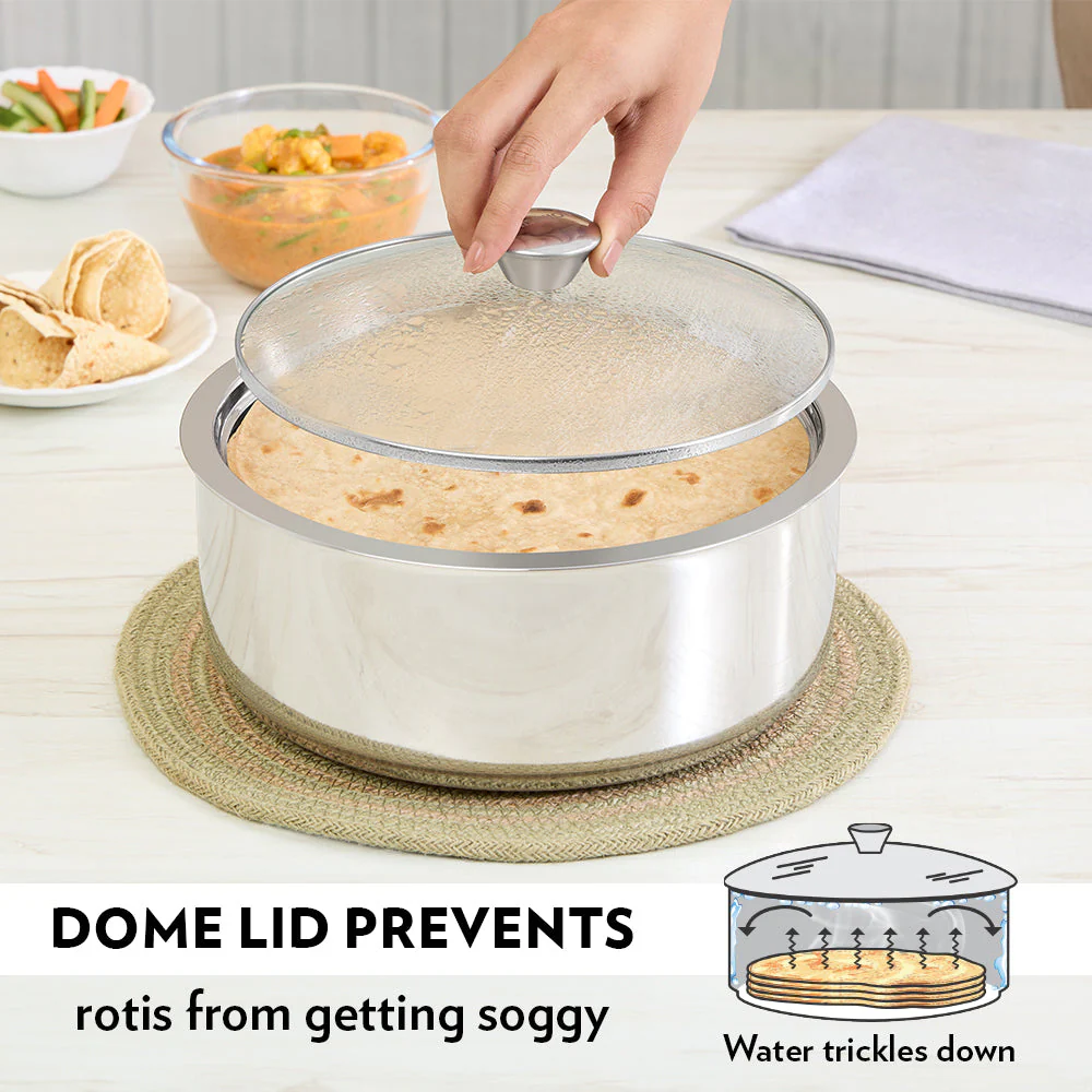 Borosil Servefresh Roti Server, 2.5L