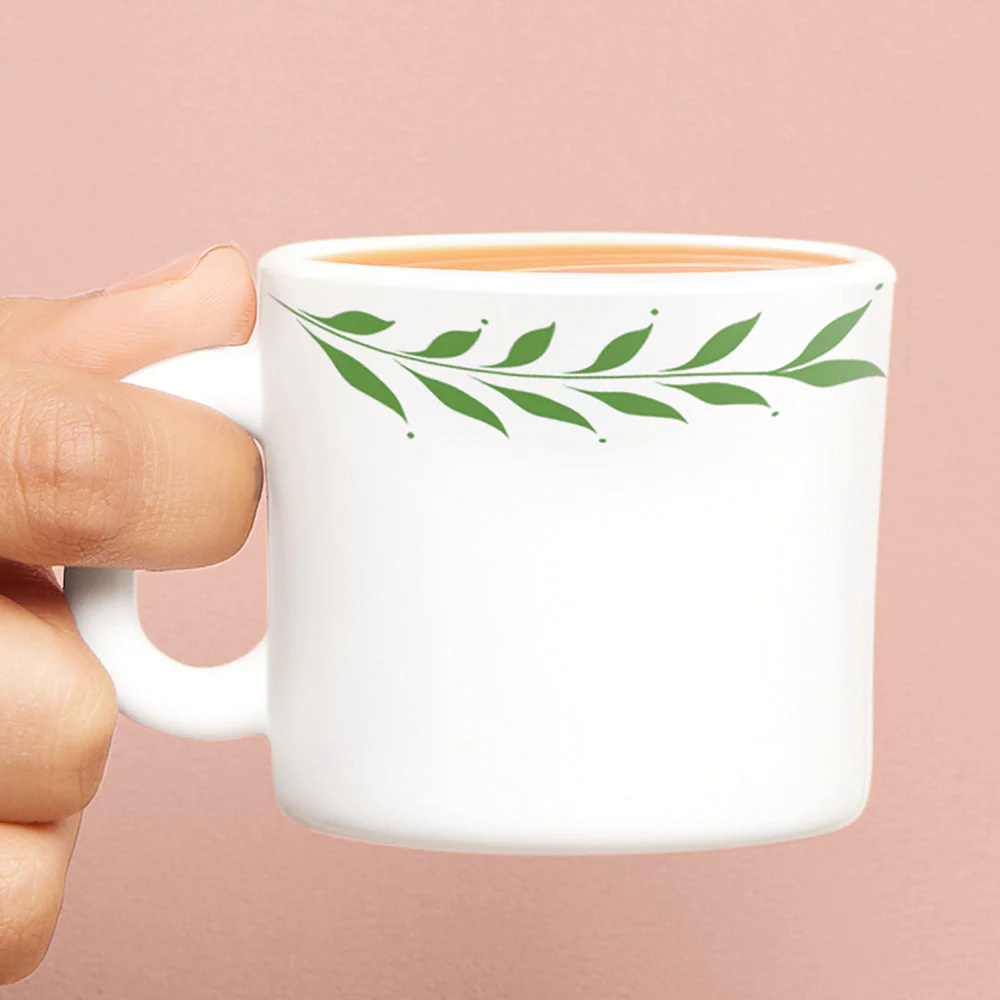 Larah by Borosil Botanica Mug Set, 180ml x 6