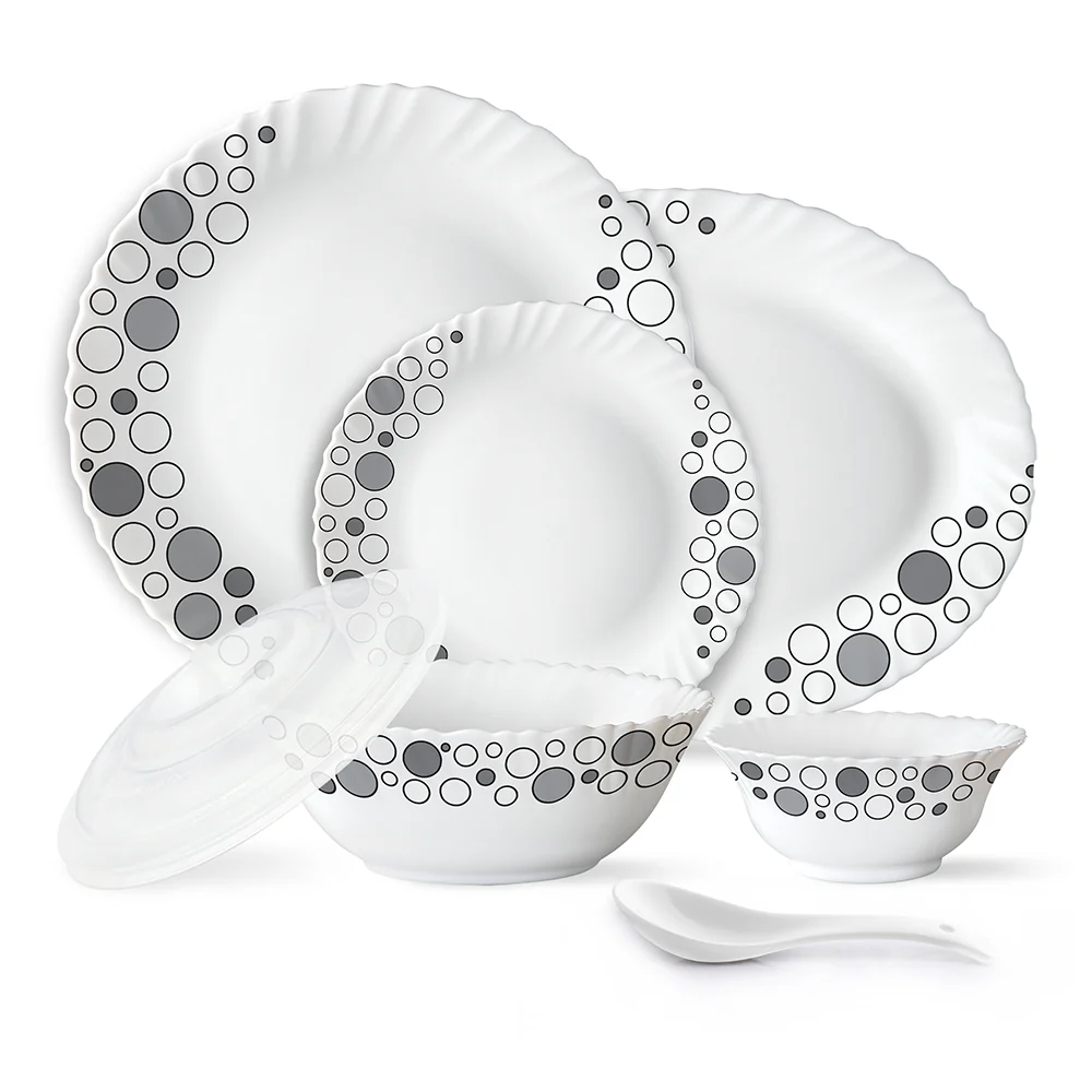 Larah by Borosil Luna 47 pc Dinner Set