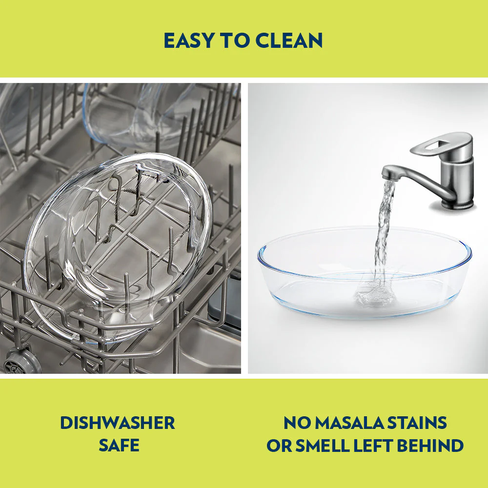 Borosil Oval Baking Dish, 1.6L