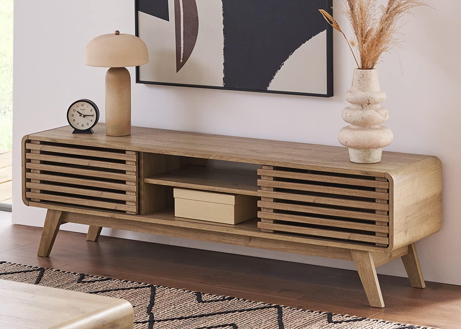 59” TV Stand for 55/60/65 inch TV, Entertainment Center with Storage