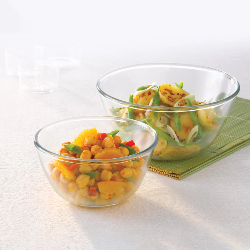 Borosil Basic Mixing Bowl Set of 2, 350ml + 900ml