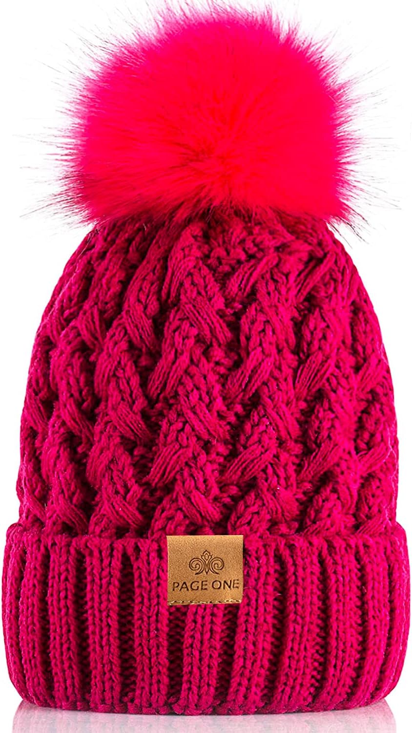 Winter Beanie Crossed Cap Soft Warm Hat, 2 Caps Onesize