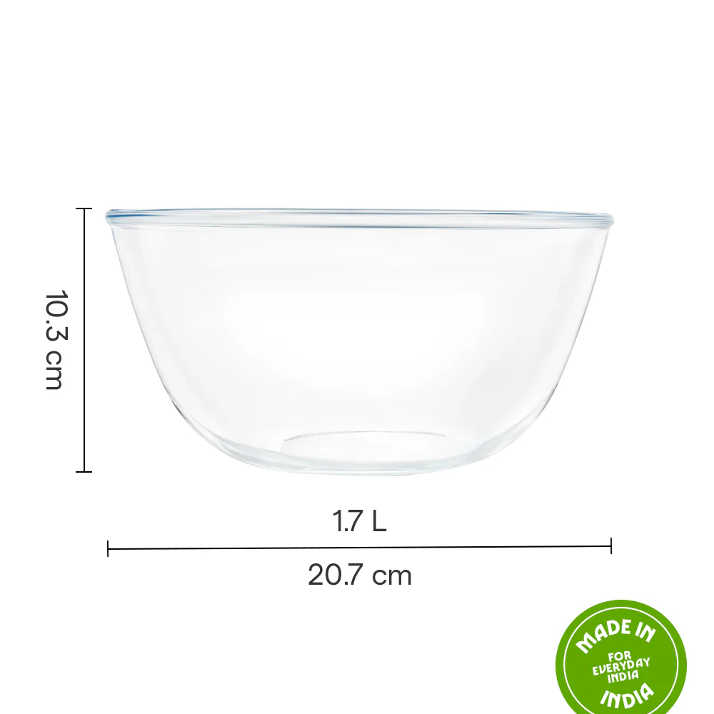 Borosil Mixing & Serving Bowl, 1.7L