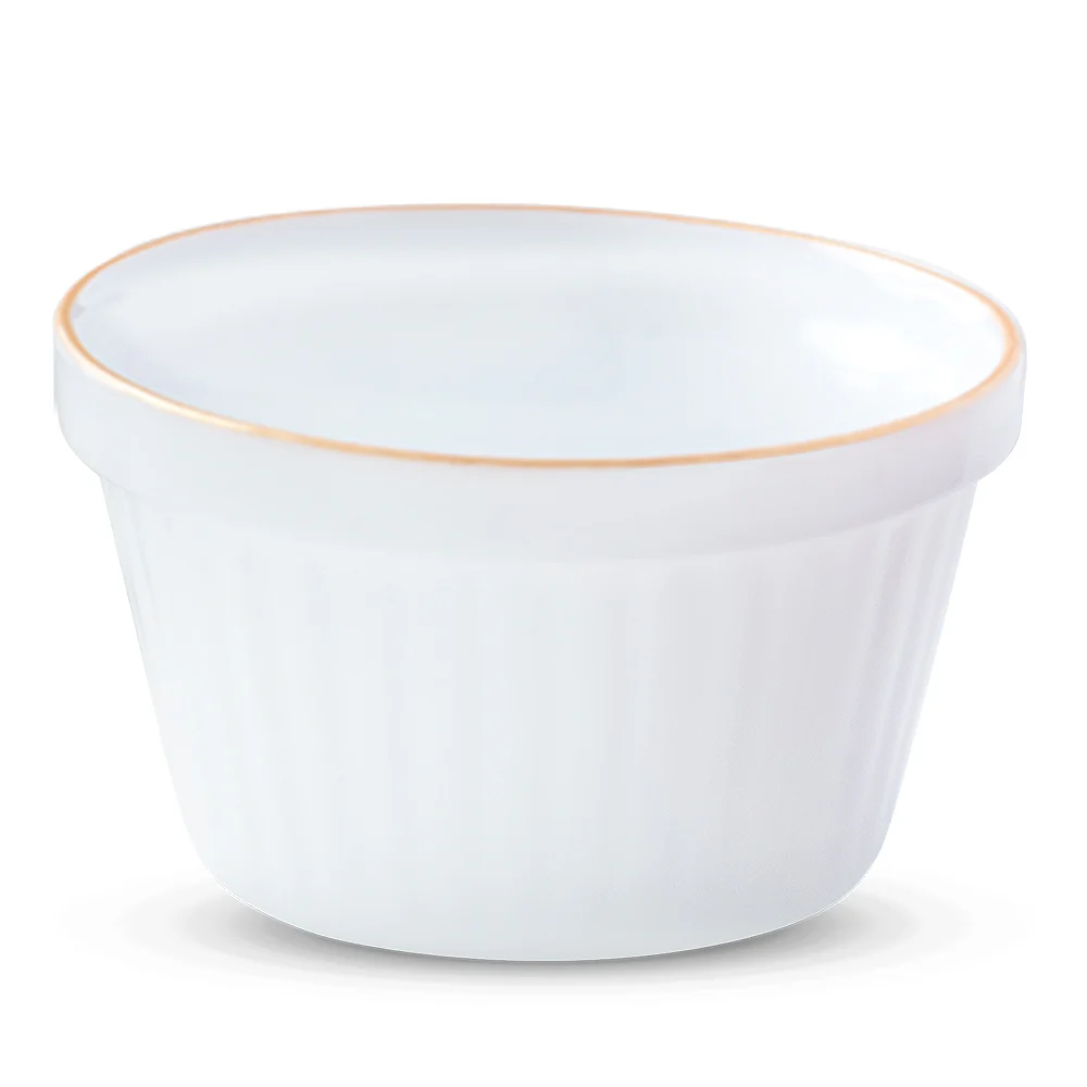 Larah by Borosil Goldline Ice Cream Bowl Set, 6 pc