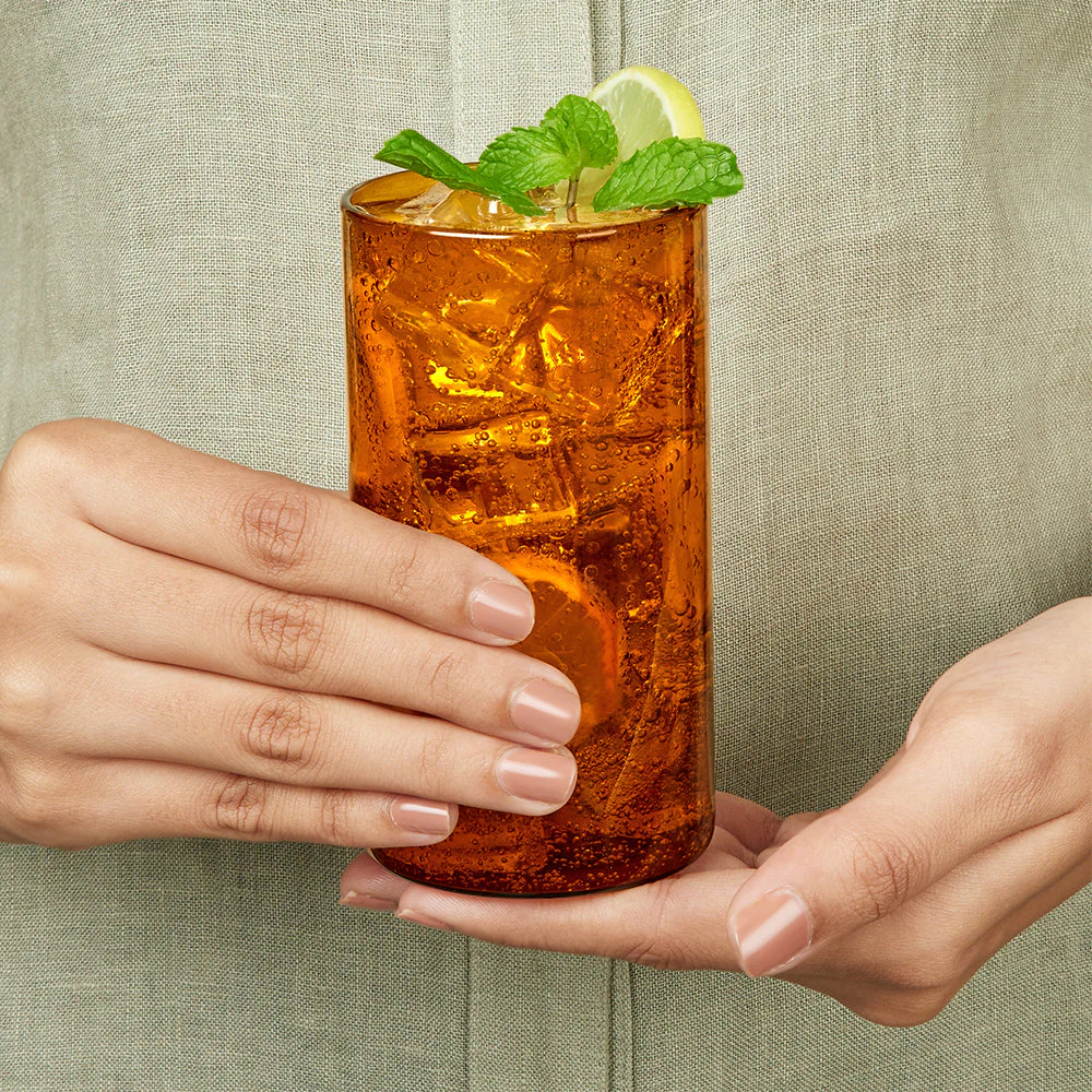 Borosil Vision Amber Glass, Set of 6, 350ml