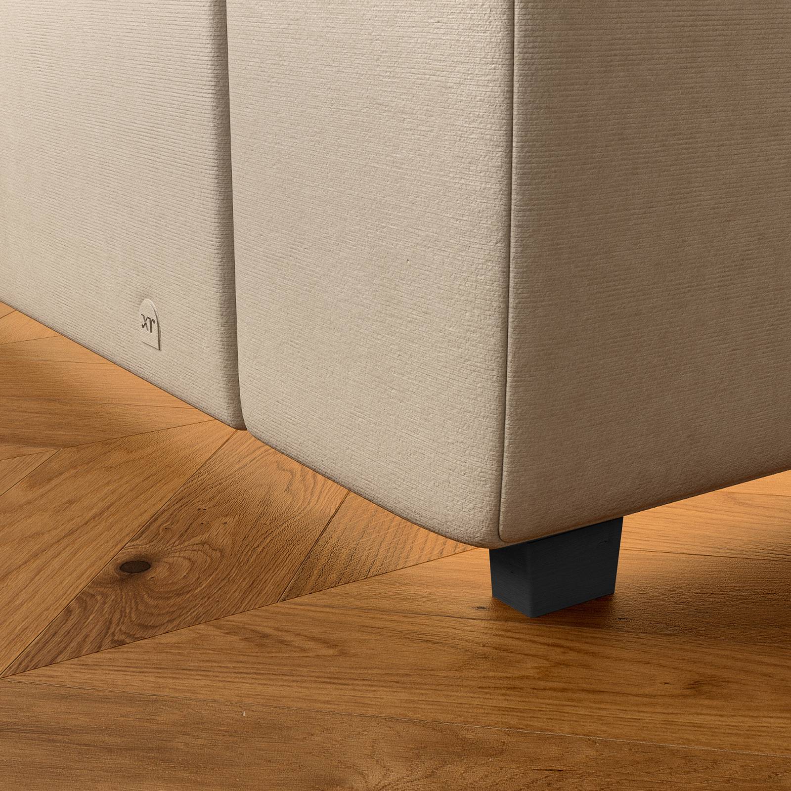 Maisie Upholstered Velvet LED TV Bed - Natural Stone (2 Sizes)