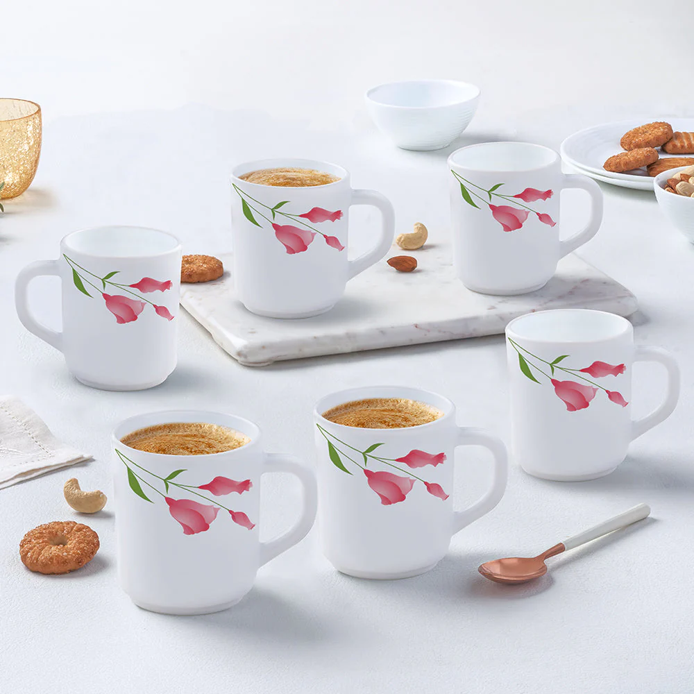 Larah by Borosil Diana Mug Set, 240ml x 2