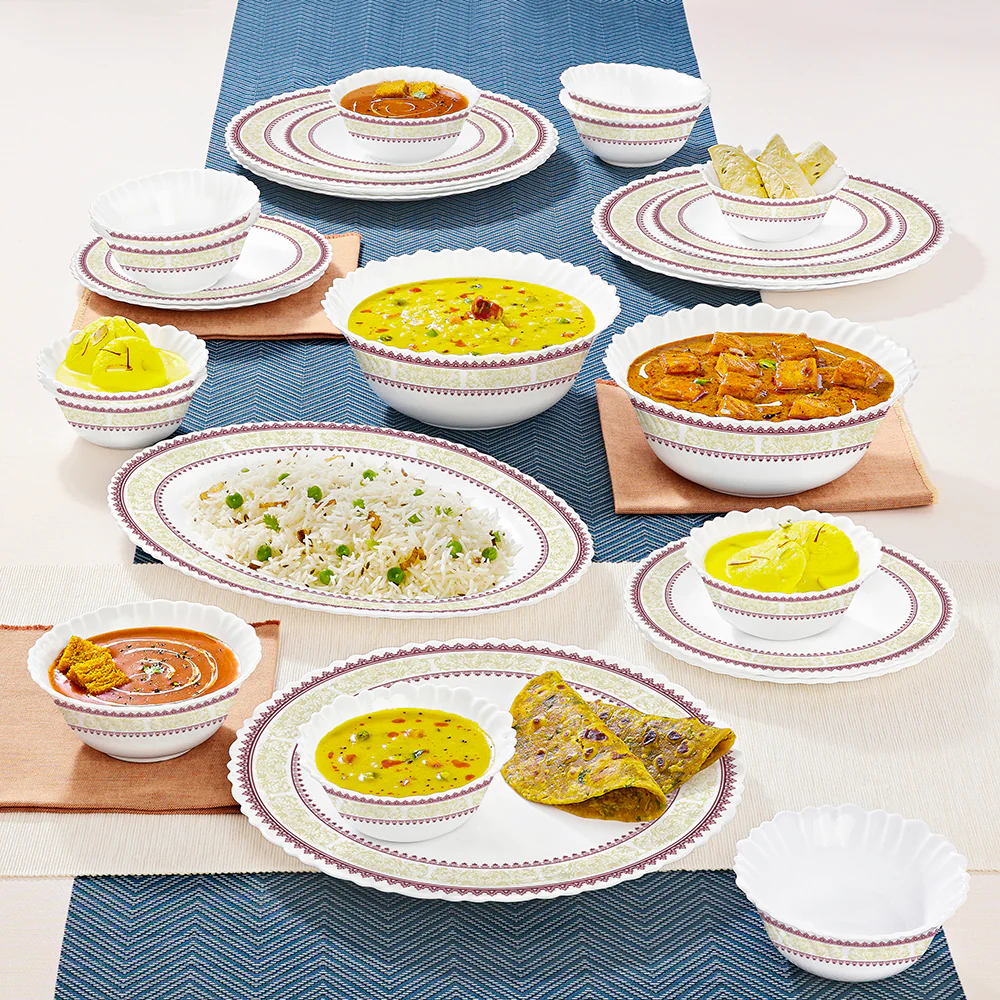 Larah by Borosil Elega Dinner Set, 27 pc