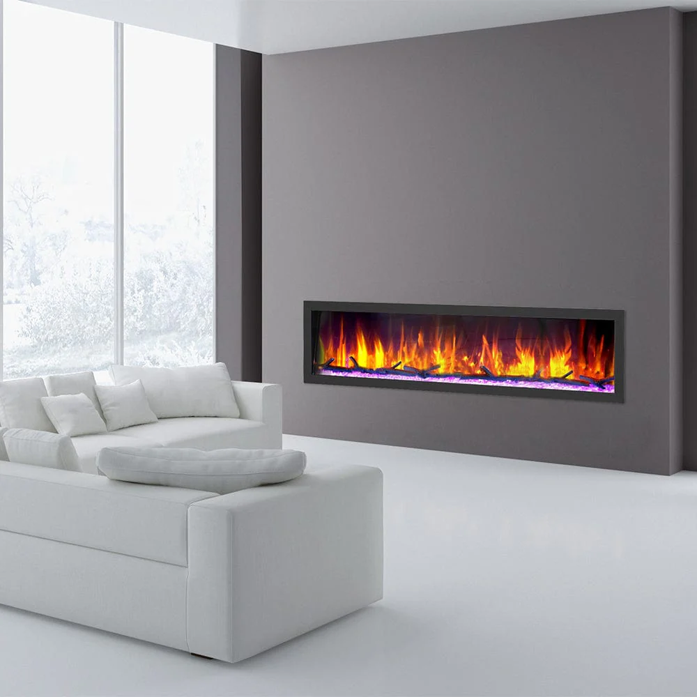 Dynasty 74-in Cascade Linear Electric Fireplace
