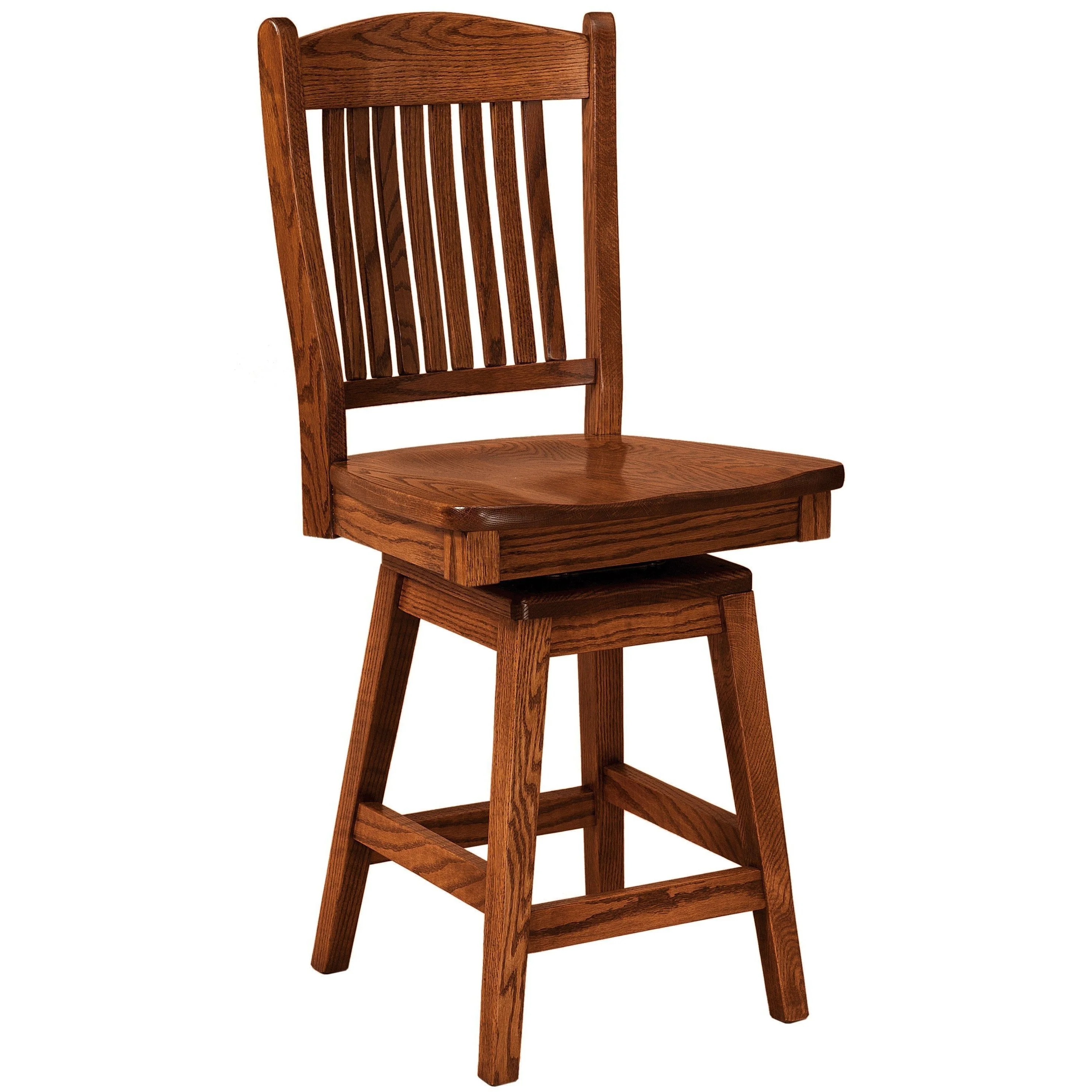 Amish Lyndon Swivel Bar Chair