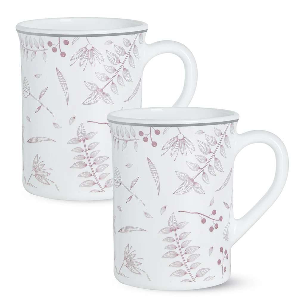 Larah By Borosil Grandeur Mug Set, 350ml x 2