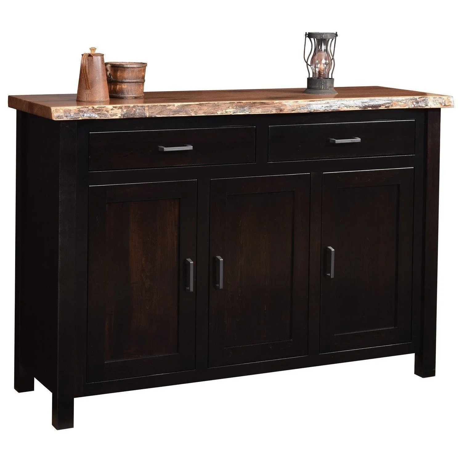 Amish Adele Buffet with Live Edge Top