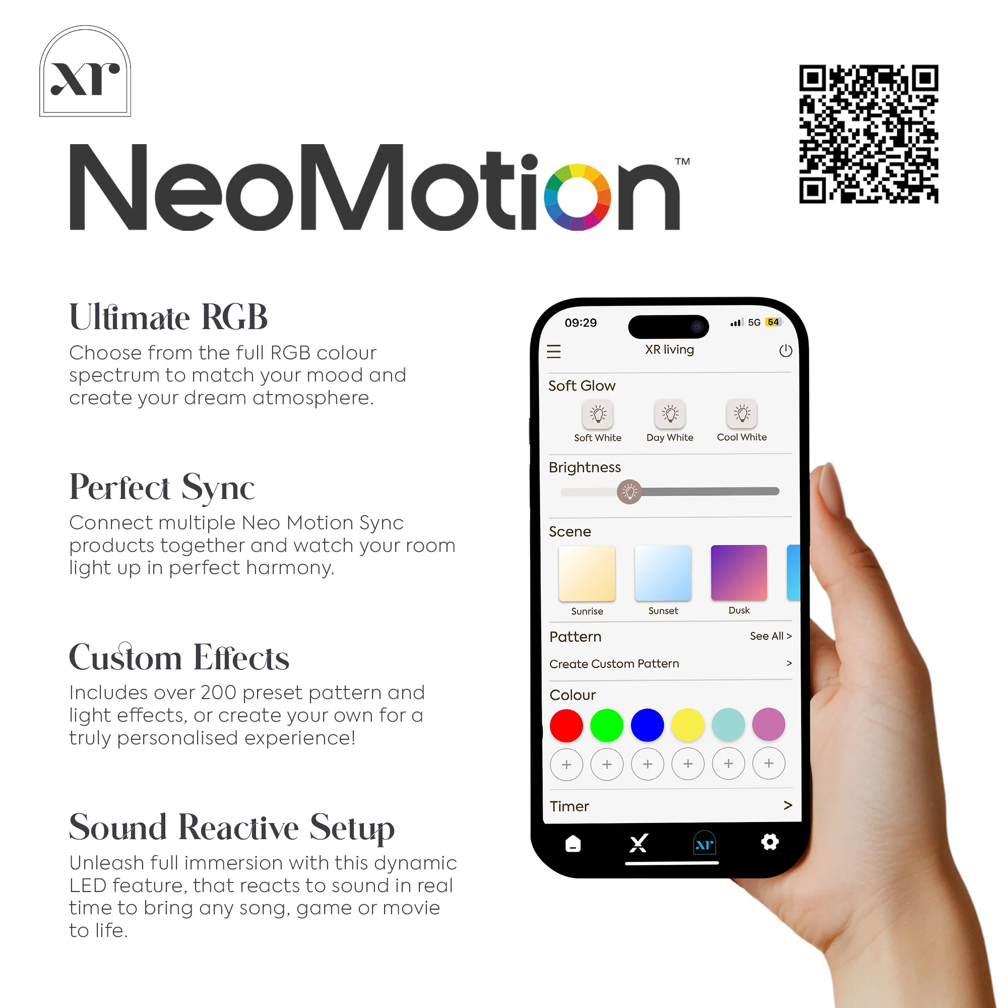 Denver Double Ottoman Bed With App Controlled LED Lighting - Oak/Black