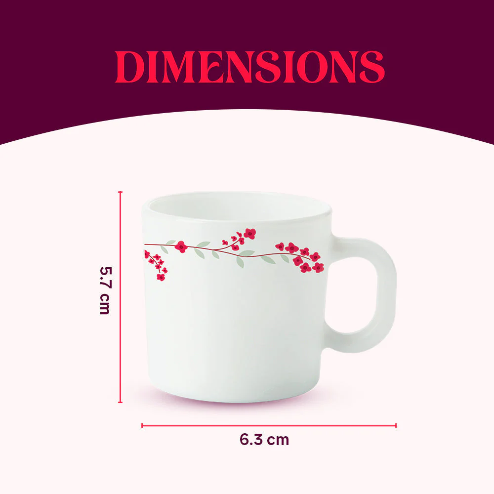 Larah by Borosil Verona Mug Set, 240ml x 2