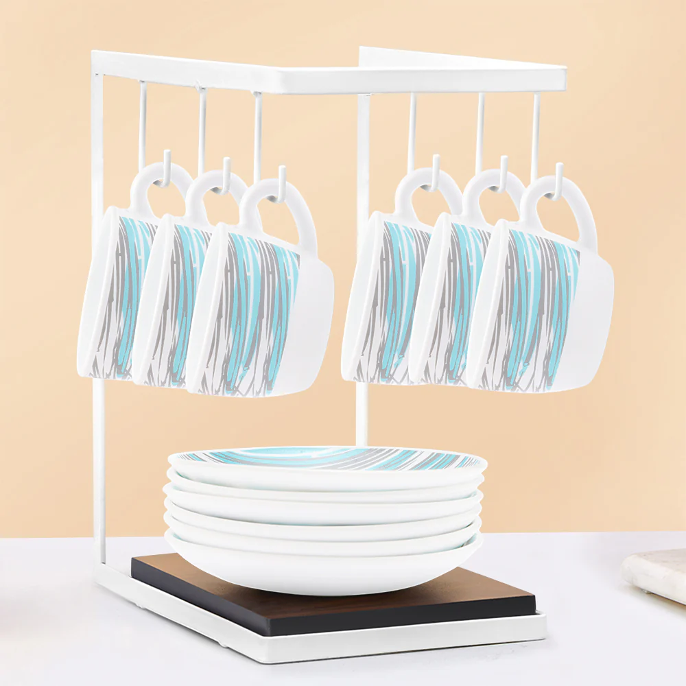 Larah by Borosil Joy Cup n Saucers Set, 140ml x 12