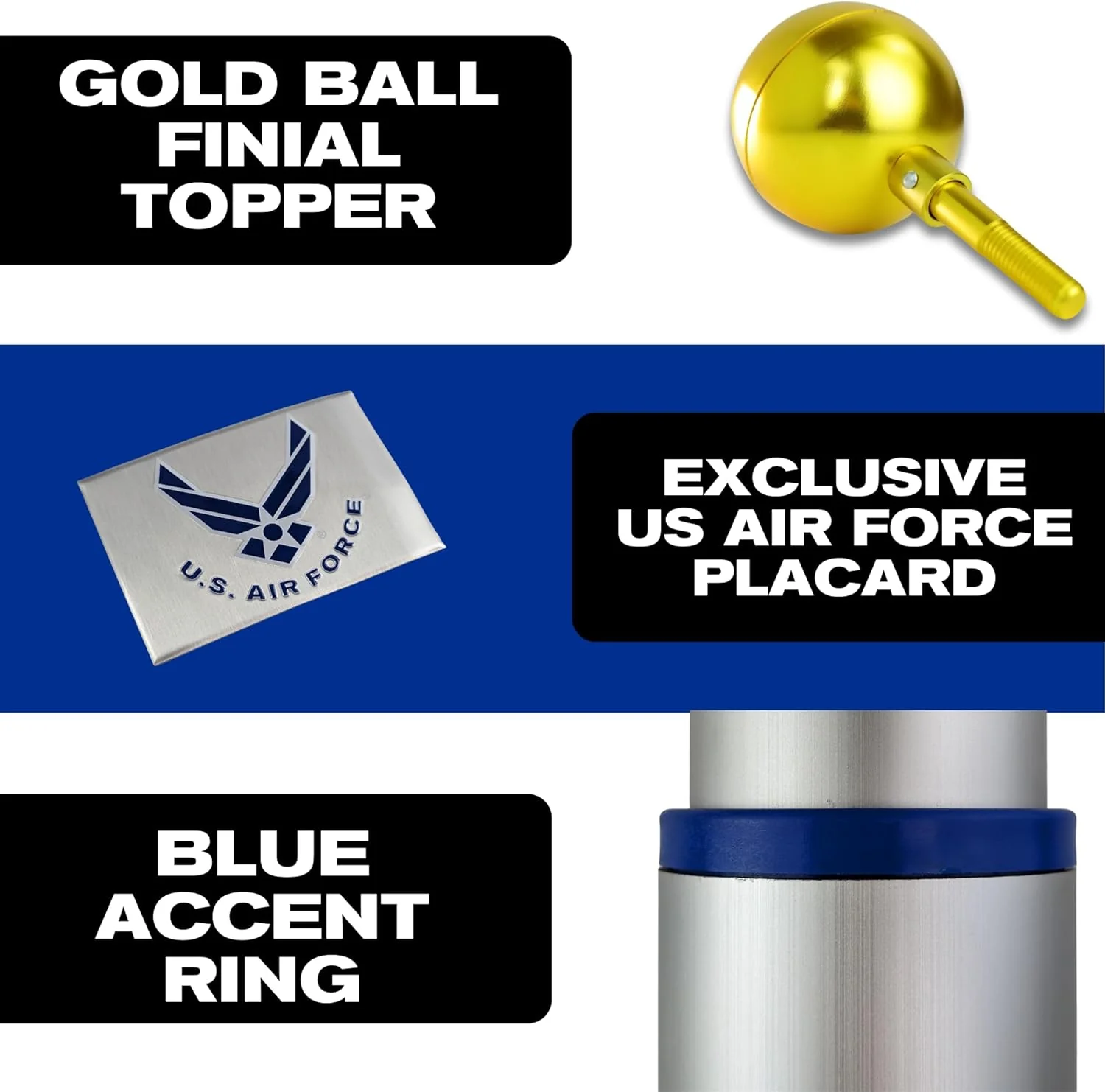 Heavy Duty Telescoping Flagpole Kit, 25 Foot