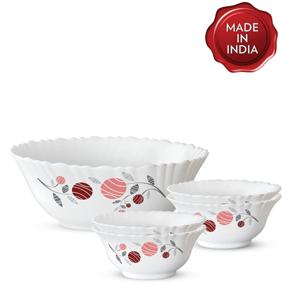 Larah by Borosil Dahlia 5 pc Pudding Set