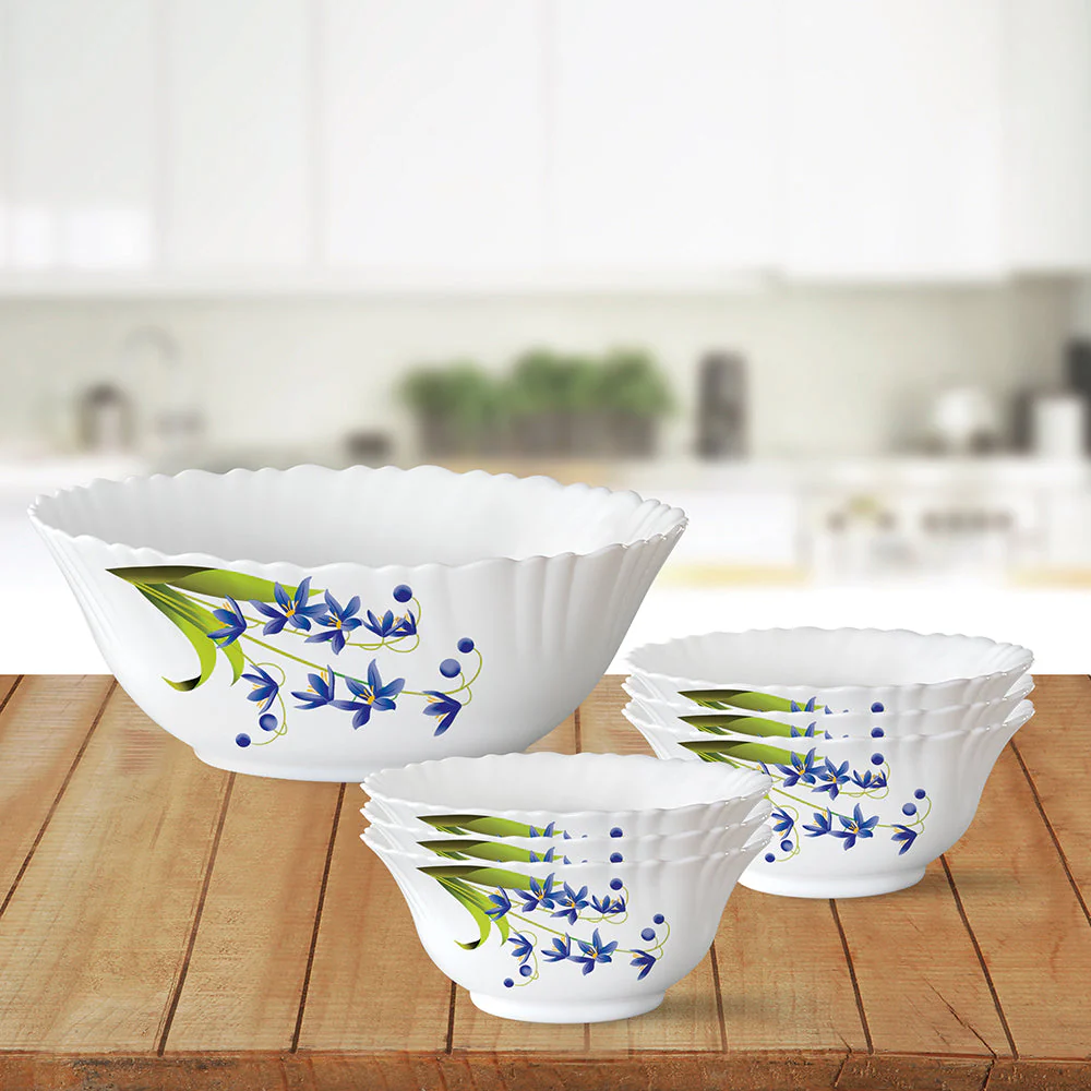 Larah by Borosil Lavender Pudding Set, 5 pc (Mini)