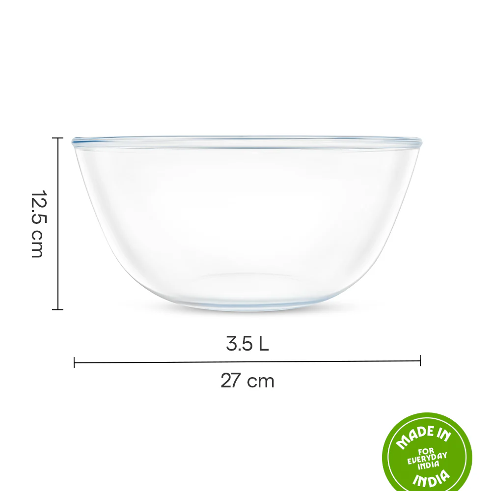 Borosil Mixing & Serving Bowl, 3.5L