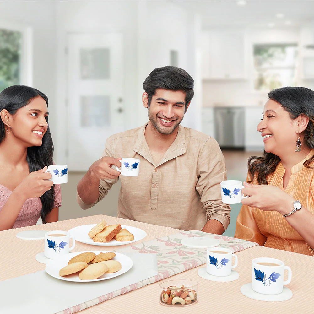 Larah by Borosil Ageria Mug Set, 180ml x 12