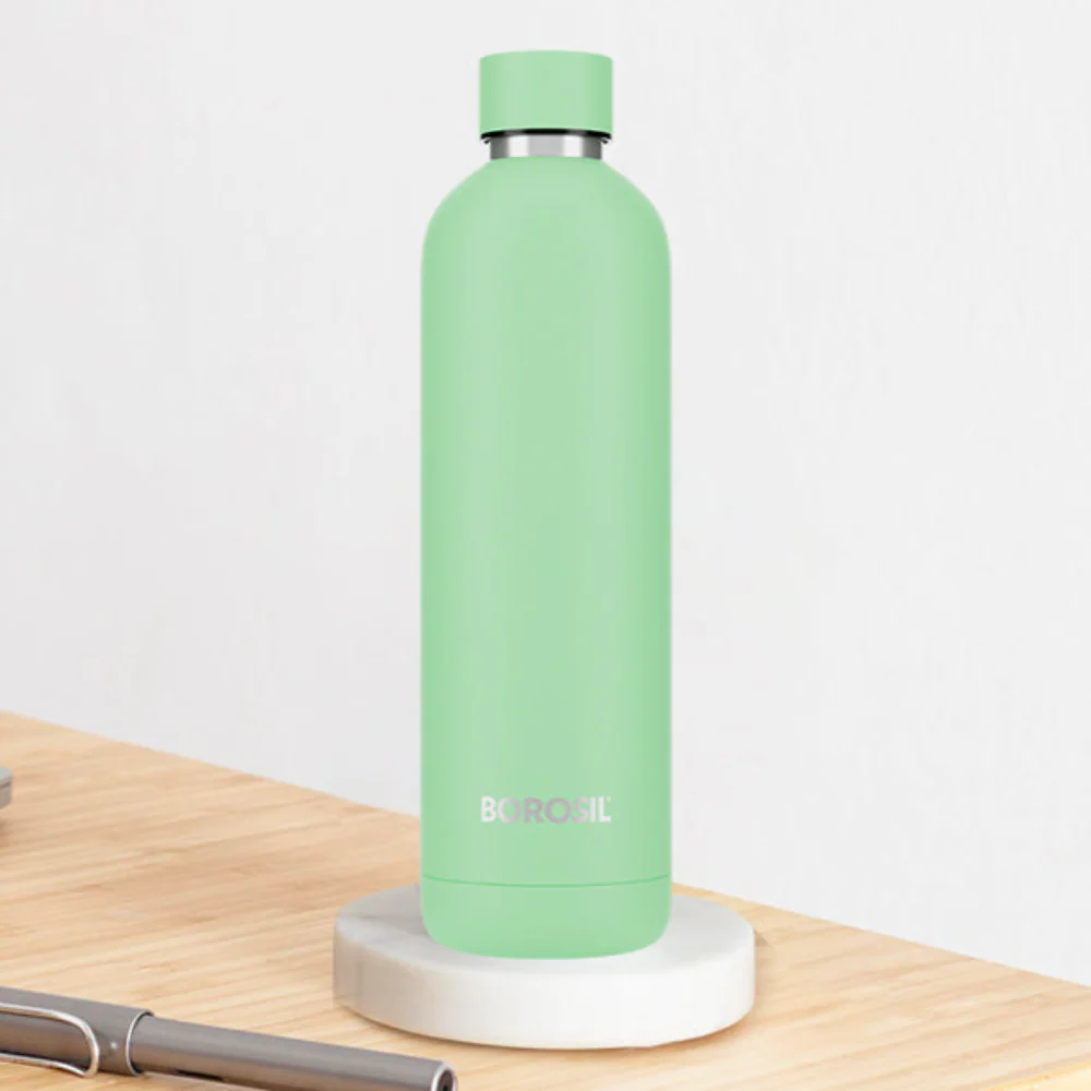 Borosil Pacific Insulated Bottle, Light Green, 700ml, 700ml