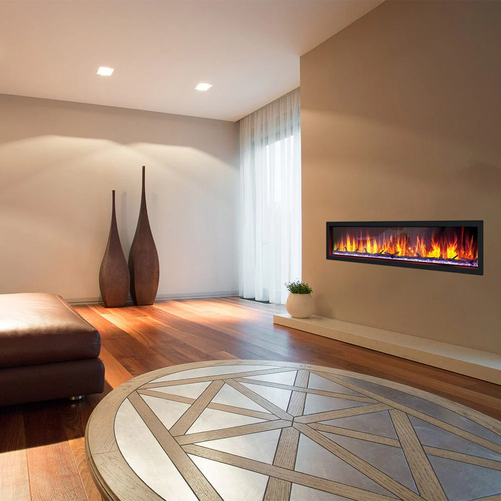 Dynasty 74-in Cascade Linear Electric Fireplace