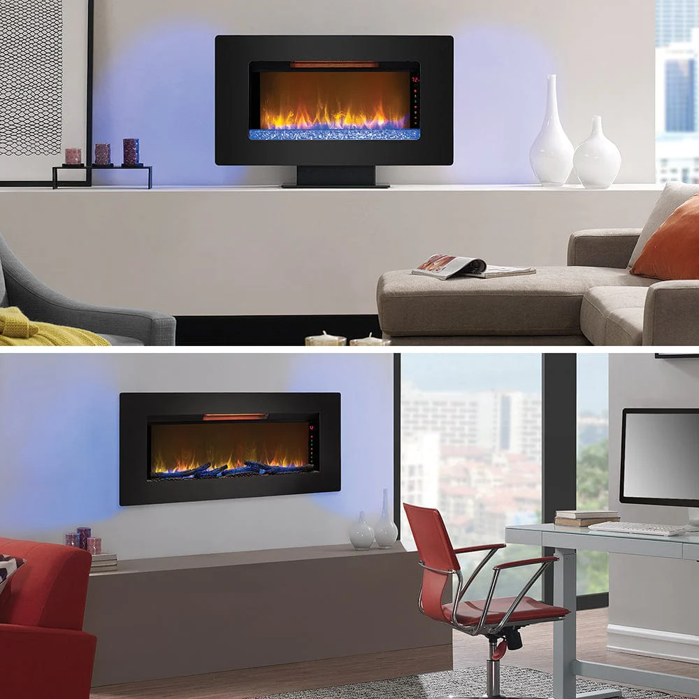 ClassicFlame 36-In Elysium Infrared Wall Hanging/Tabletop Electric Fireplace