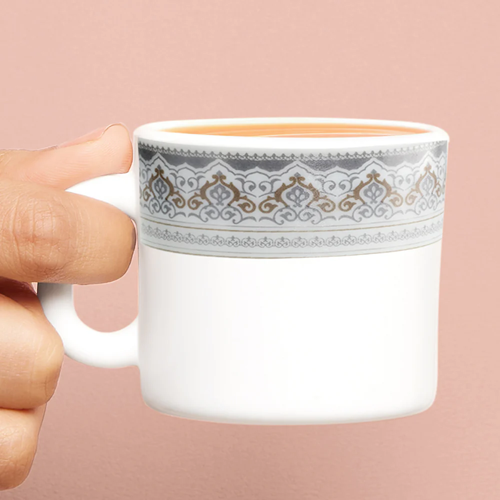 Larah by Borosil Classic Mug Set, 100ml x 6