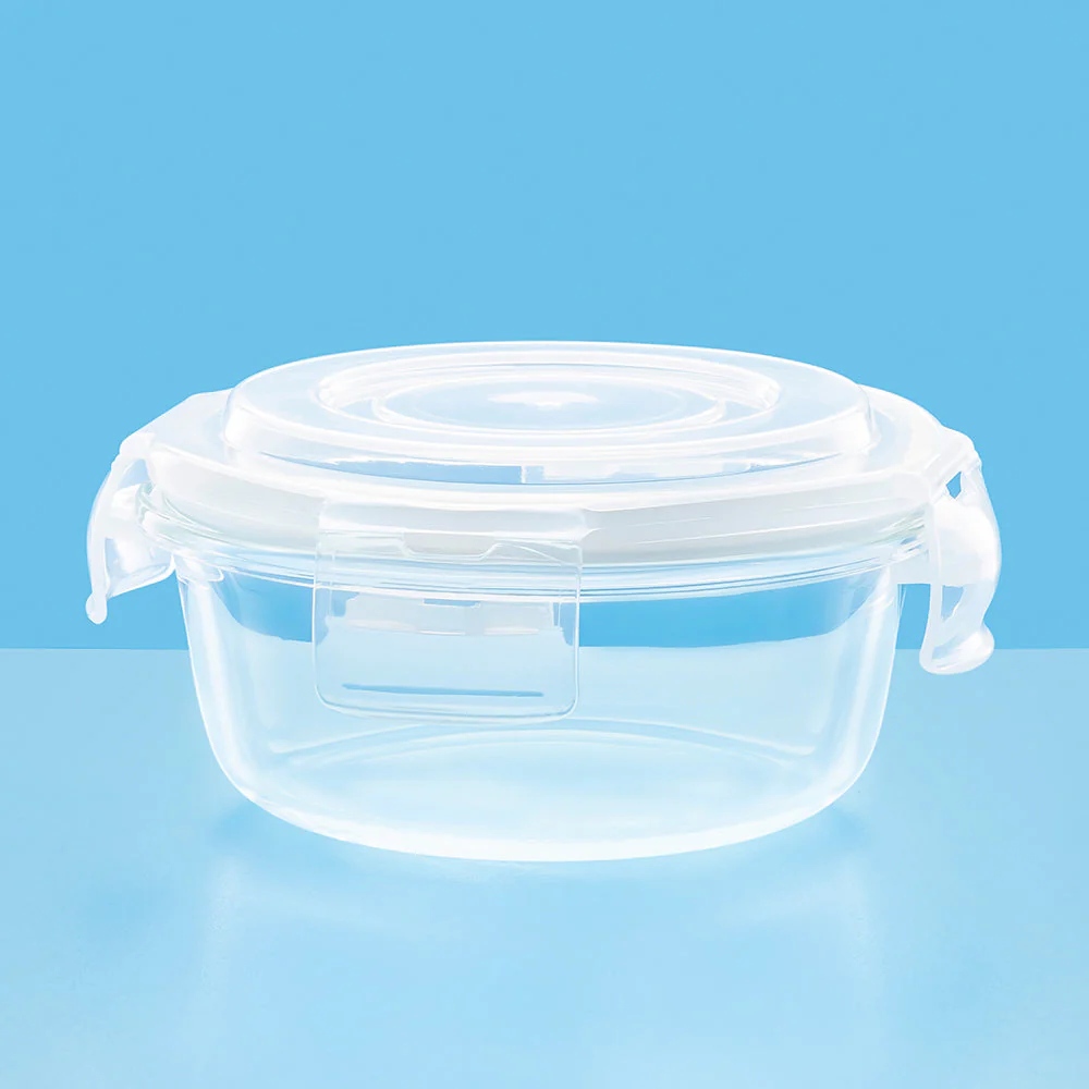 Larah Glass Klip n Store, Round Container