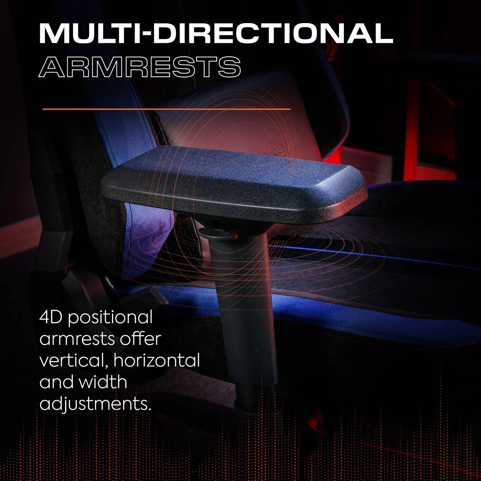 Onyx Ergonomic PC Office Gaming Chair - Fabric Black / Blue