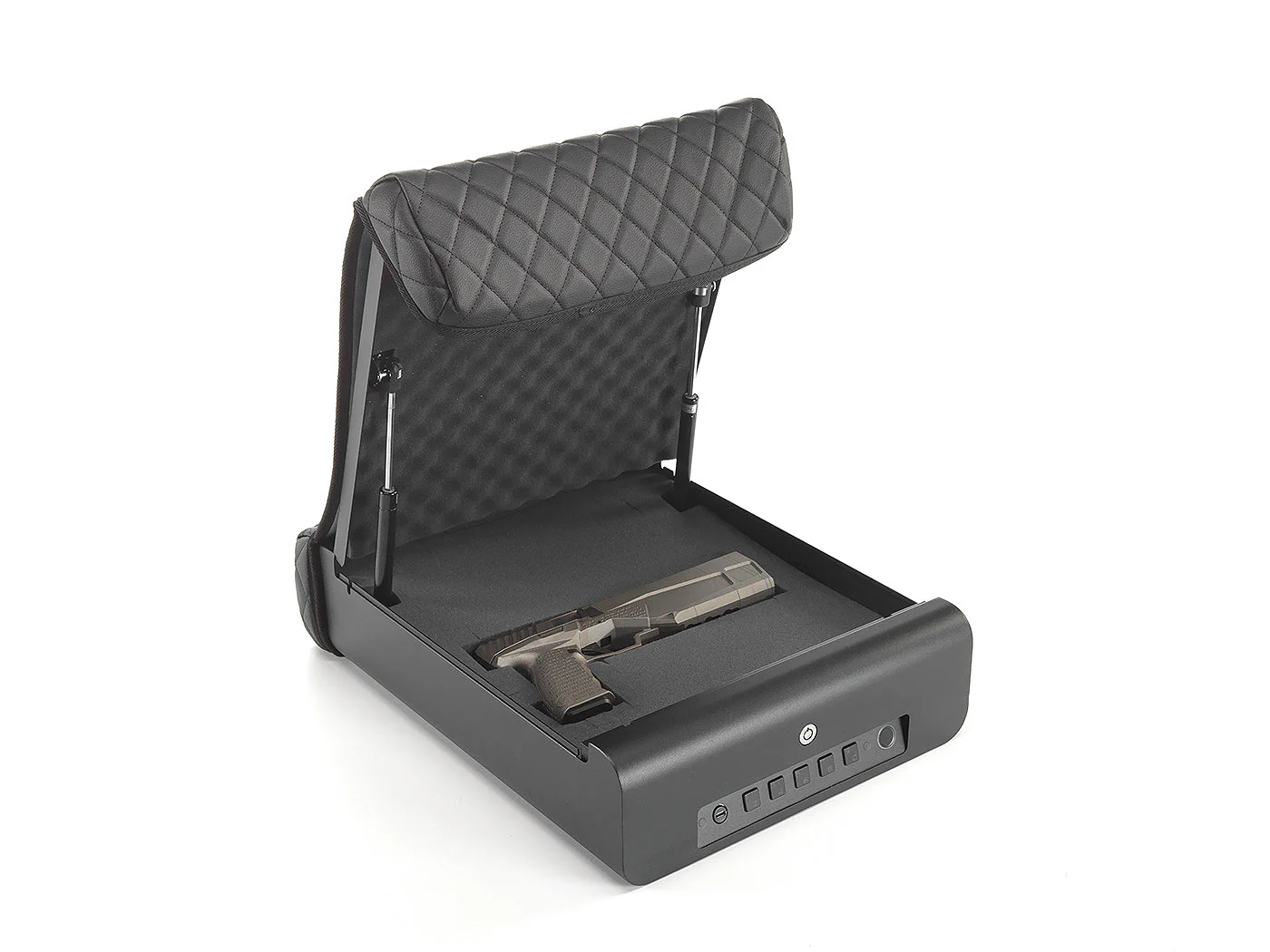 BoostedSafe Elite Biometric Vehicle Gun Safe – Fingerprint, Key & Digital Combo
