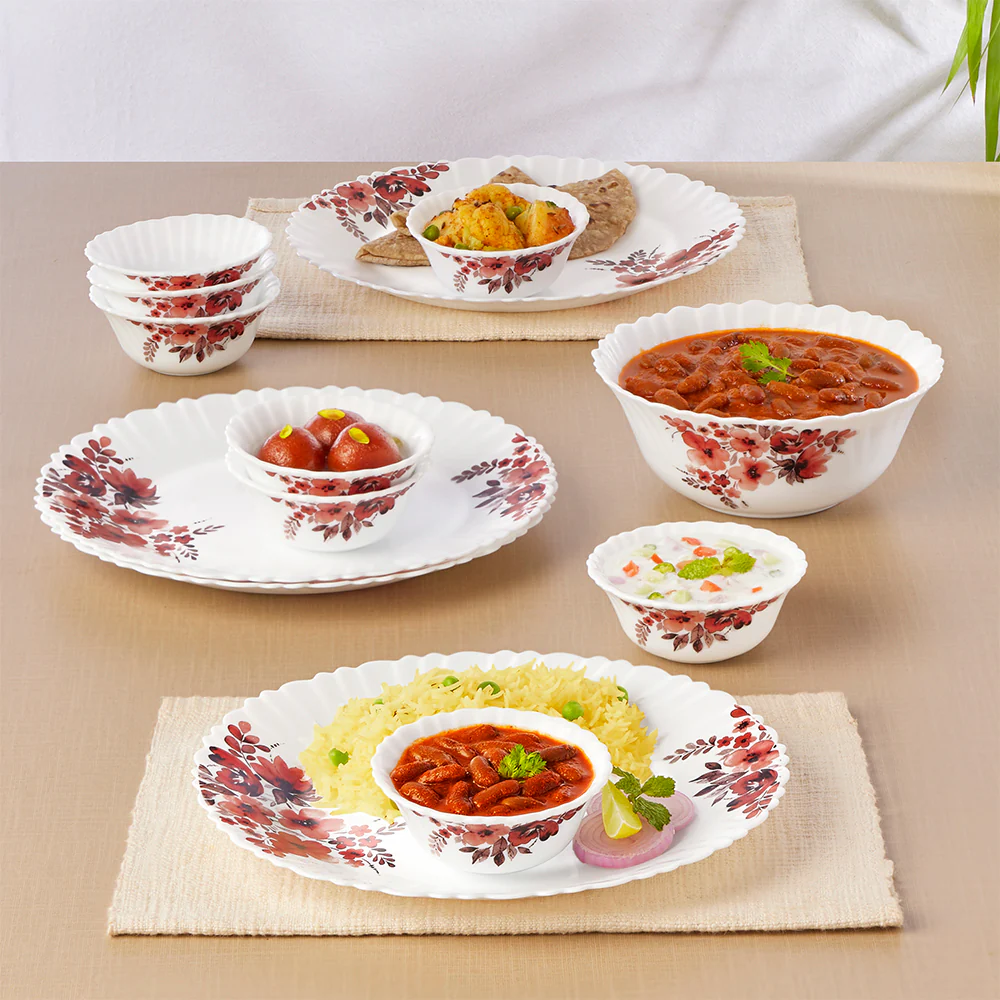 Larah by Borosil, Eva Dinner Set, 13 pc