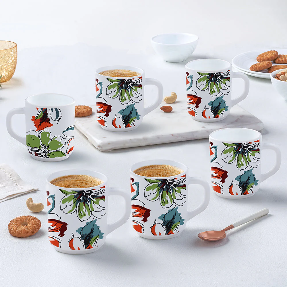 Larah by Borosil Bali Mug Set, 240ml x 2