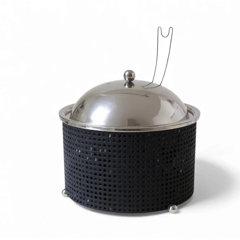 5Lt Chafing Dish with Mesh Design Black & Stainless Steel