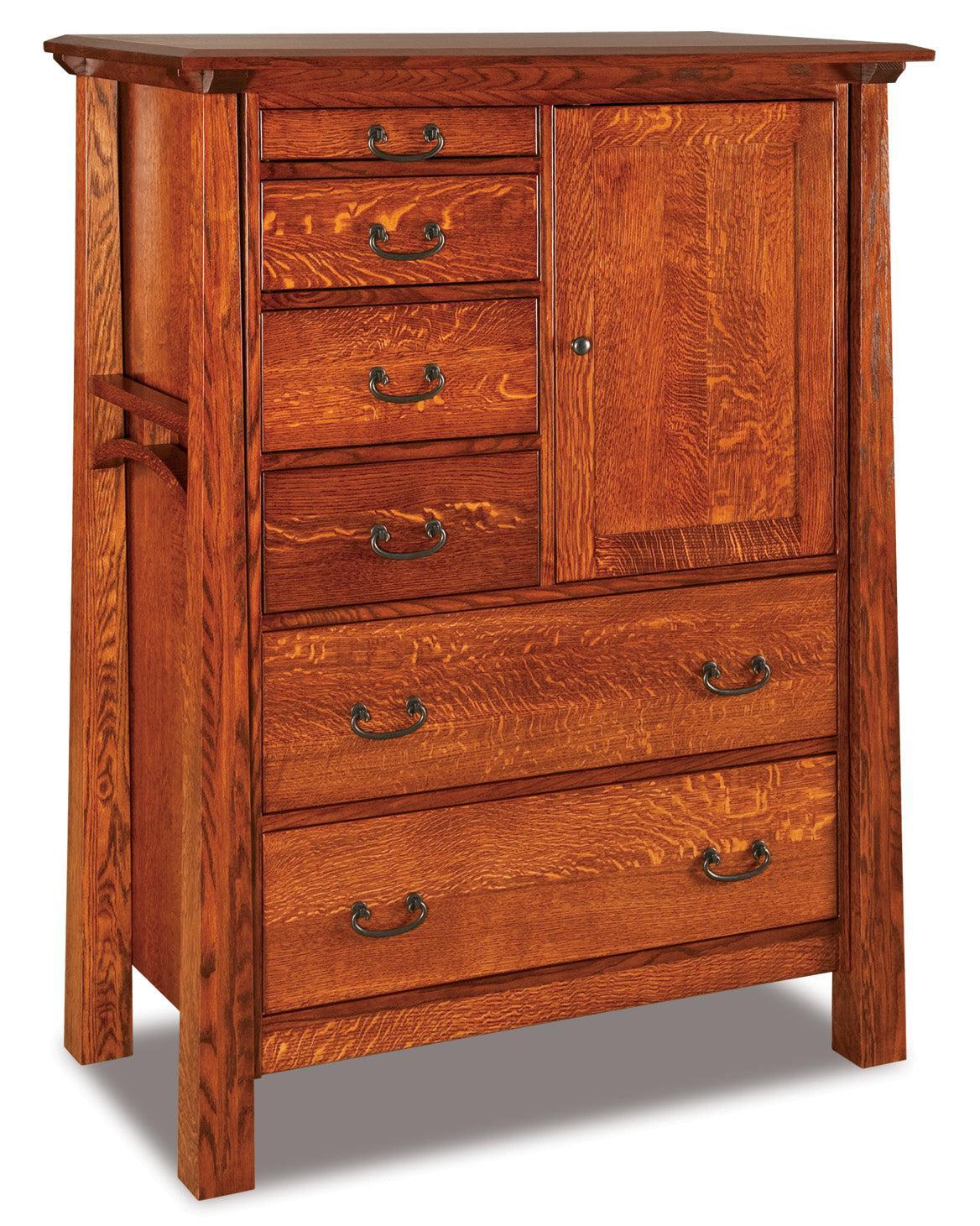 Amish Artesa Six Drawer and One Door Gentleman's Chest