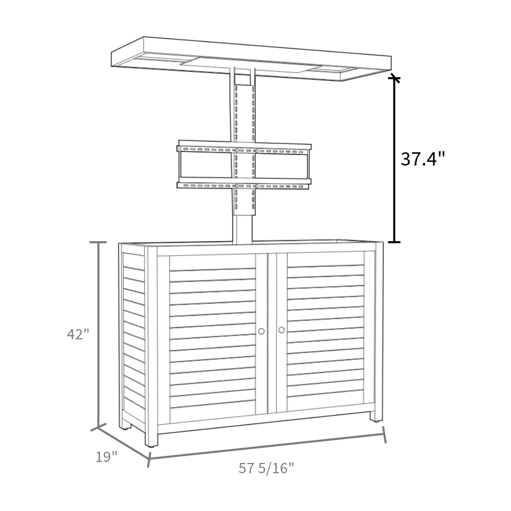 TechTeak® Outdoor Smart TV Lift Cabinet for TVs up to 55 inches - 70067