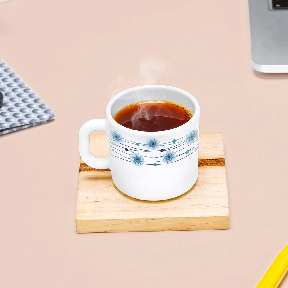 Larah by Borosil Bluebell Mug Set, 240ml x 2