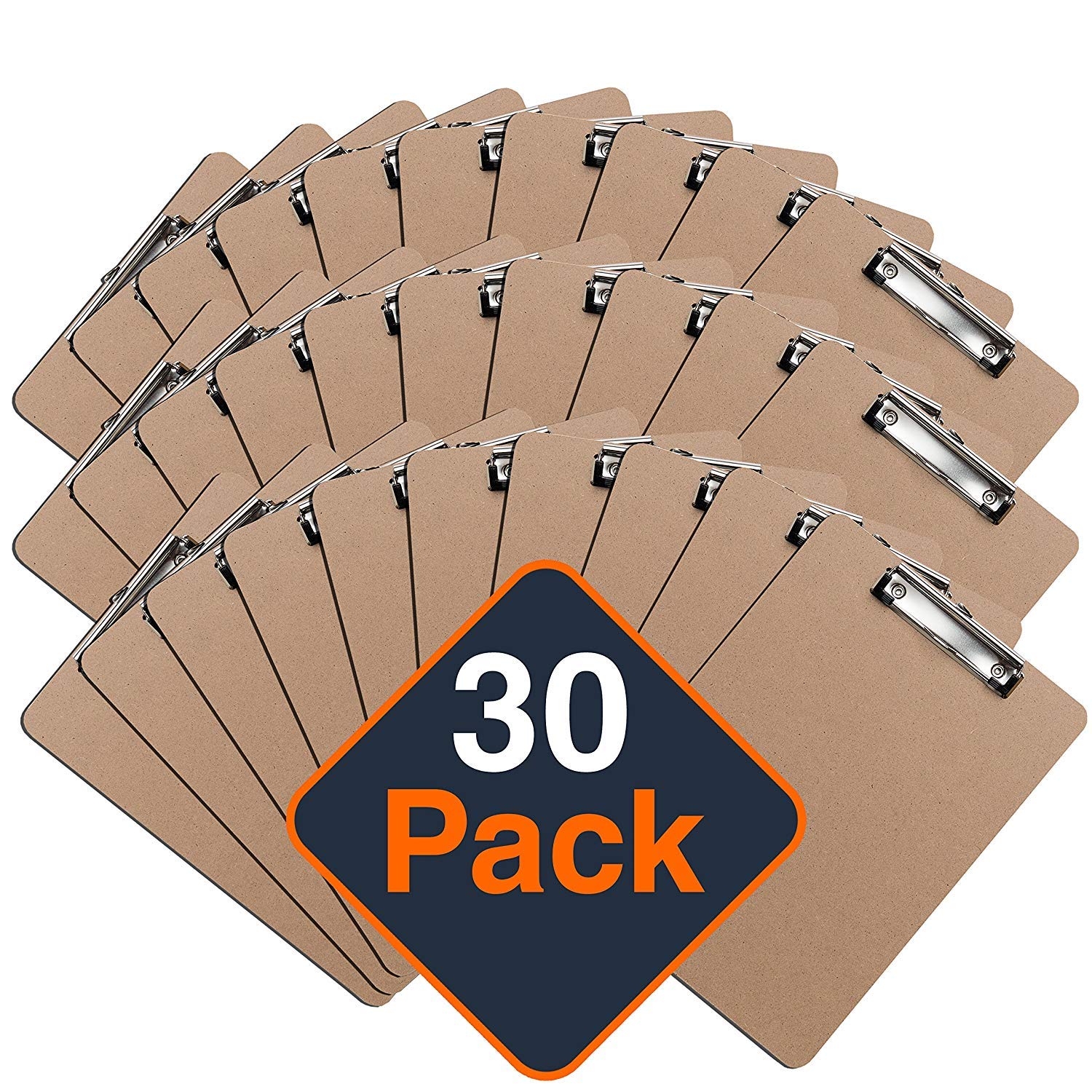 Clipboards, ECO Friendly Hardboard Clipboard 30 Pack