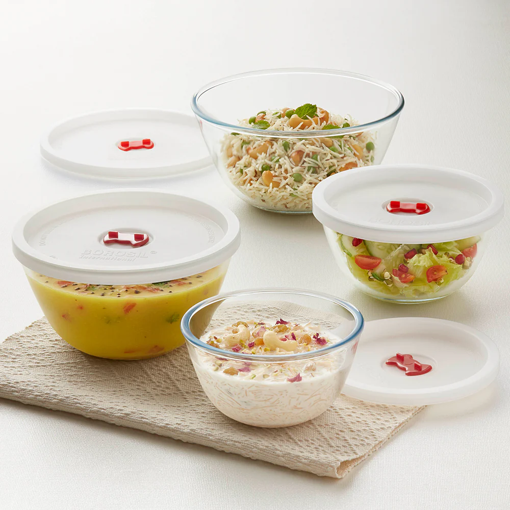 Borosil Tuff-Glass Mixing & Serving Bowl Set