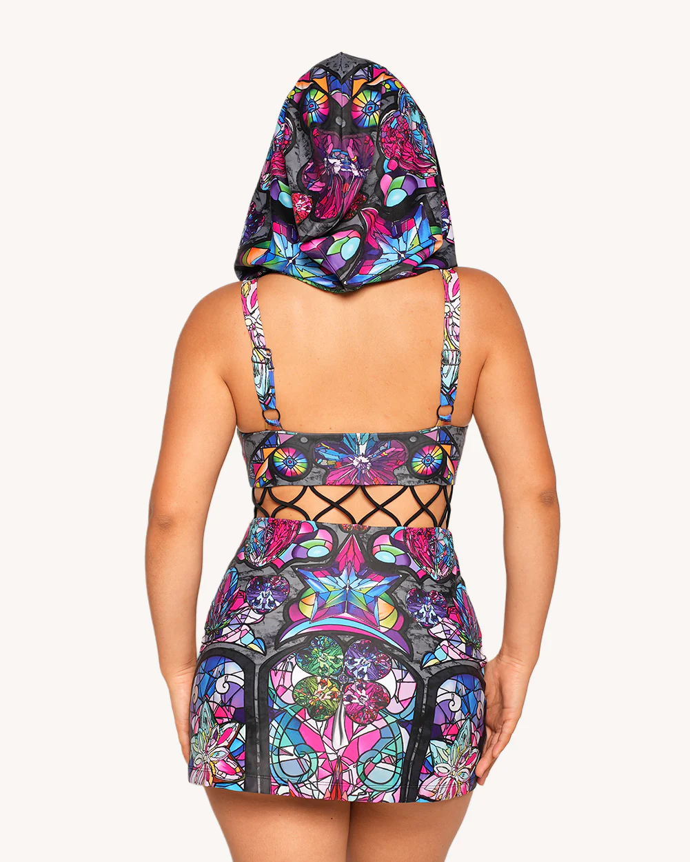 Ellie Paisley x iHR Neon Catherdral Dress Set