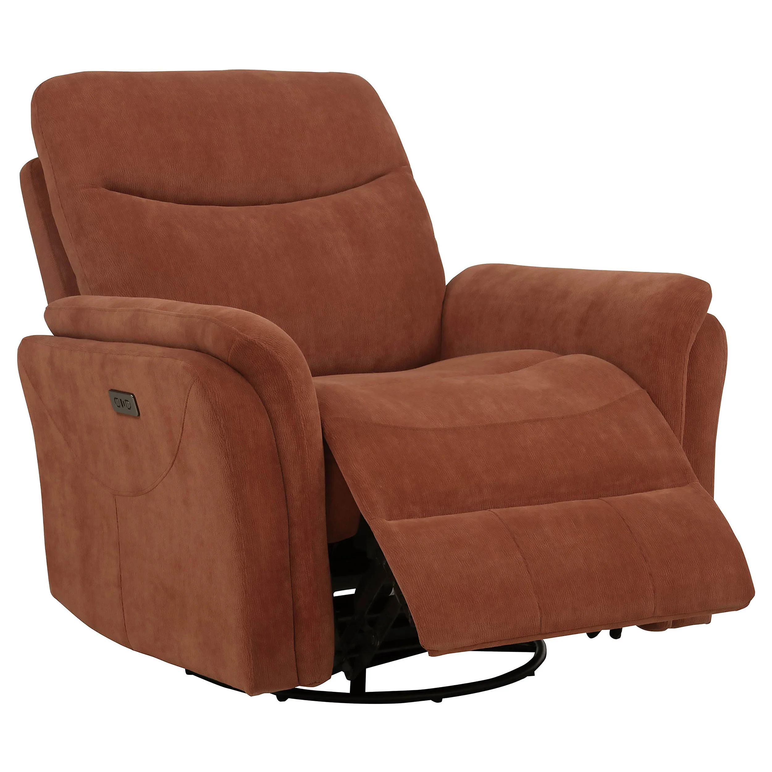 Adler Upholstered Power Swivel Glider Recliner