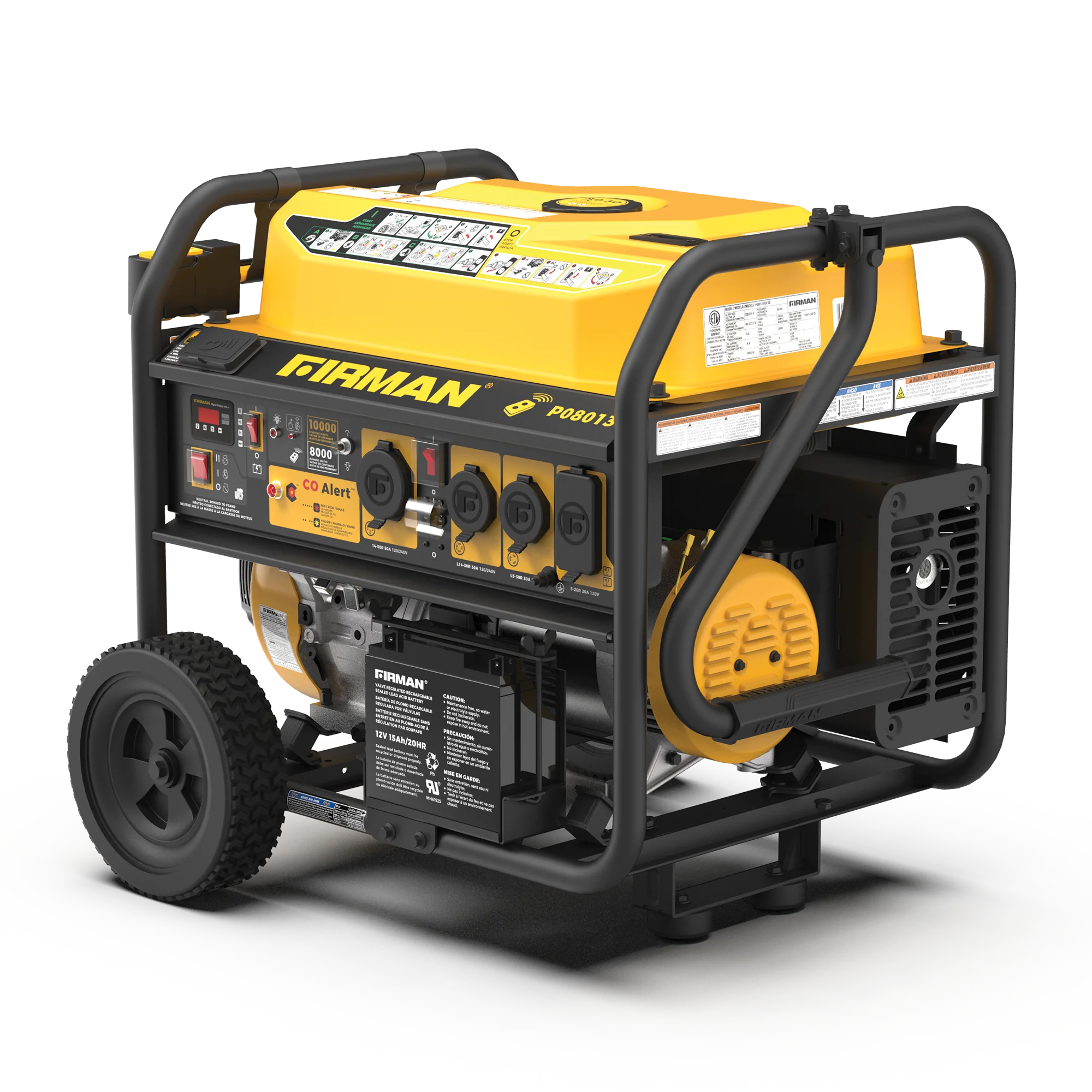 Gas Portable Generator 10000W Remote Start 120/240V with CO alert