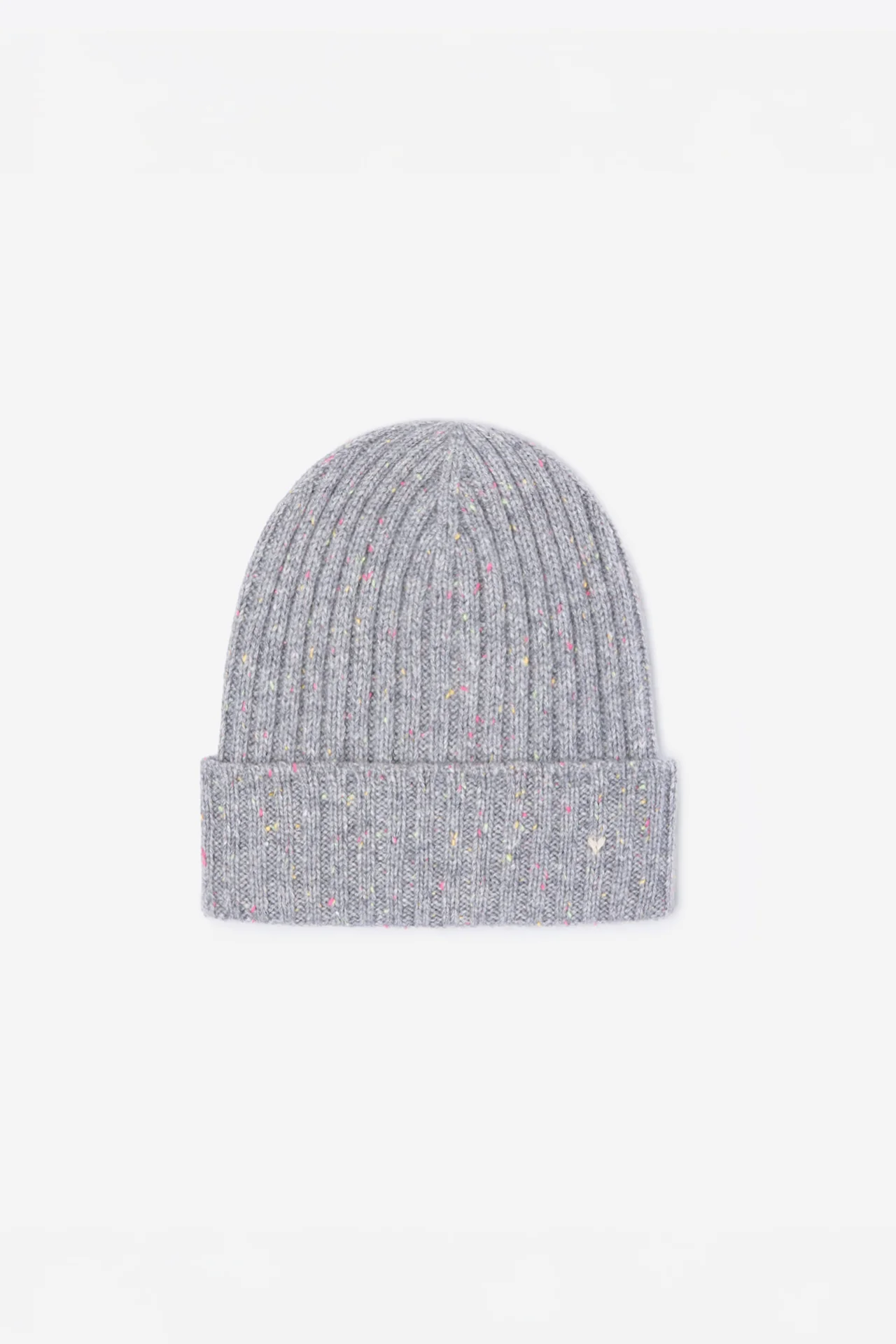 The Rib Beanie – Grey Confetti