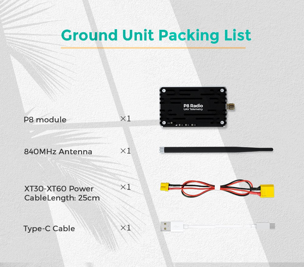 CUAV P8 Radio Telemetry - Ultra-Long Data 840-845Mhz Wireless For FPV Digital Transmission System Station