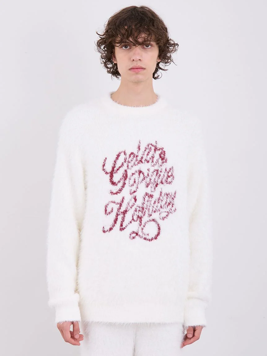 Mens Feather Pullover Sweater