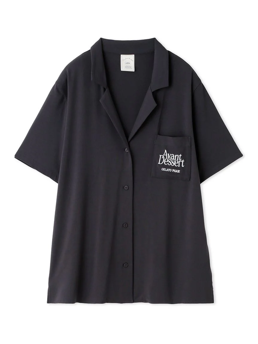 COOL Rayon Logo Button-Up Sleep Shirt