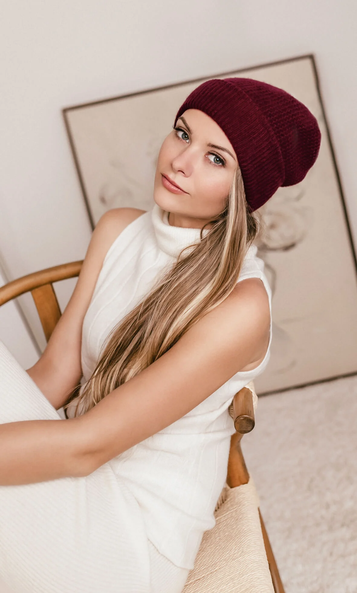 Wave Cashmere Beanie