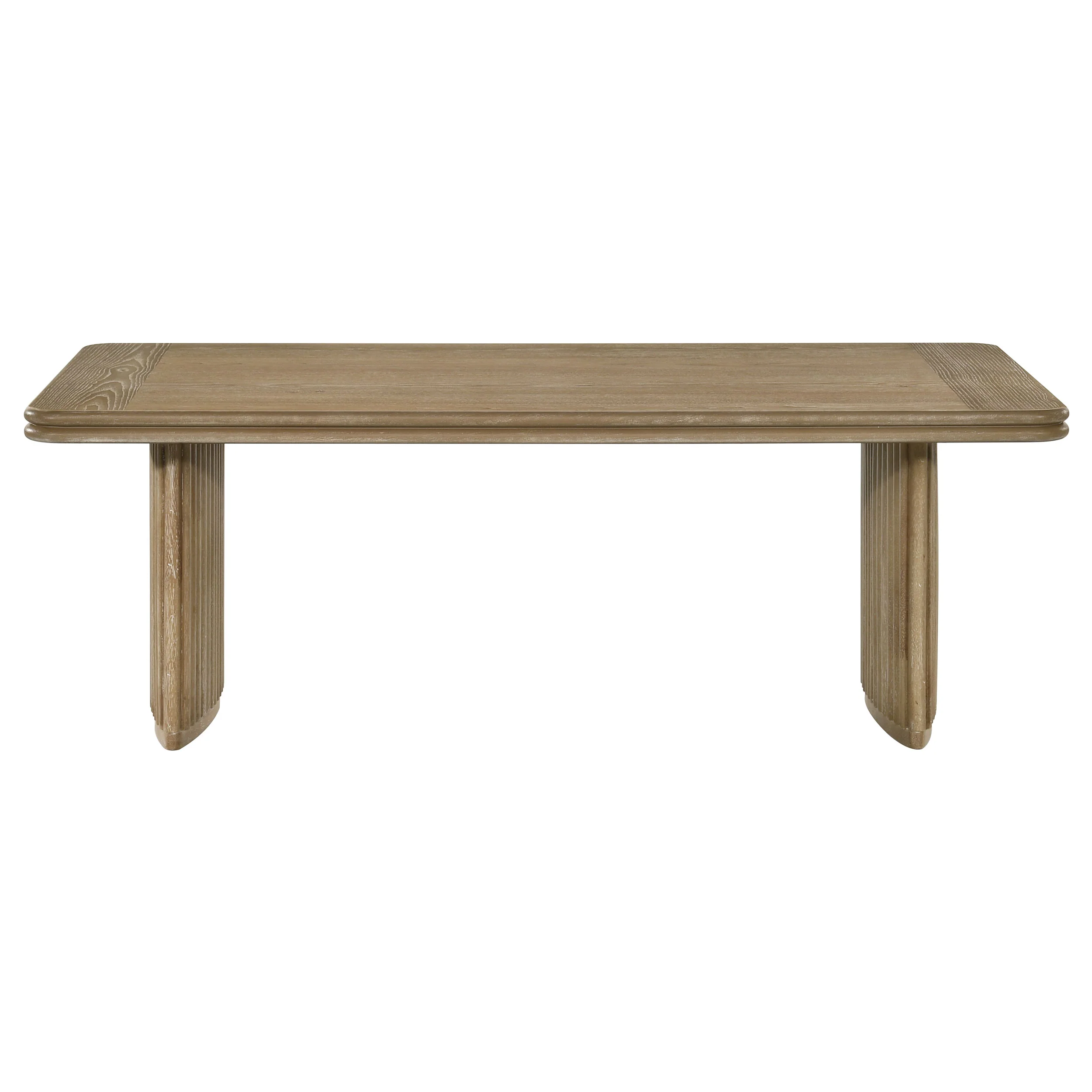 Adina Rectangular Wood Coffee Table Distressed Light Brown